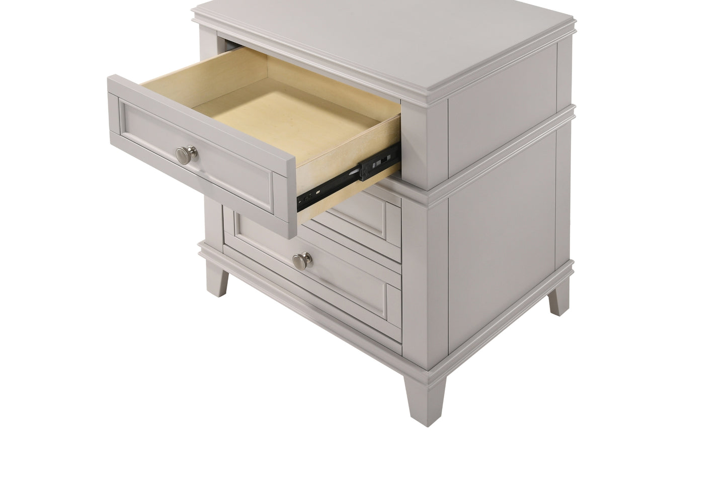 Nova 3-Drawer Nightstand- Grey