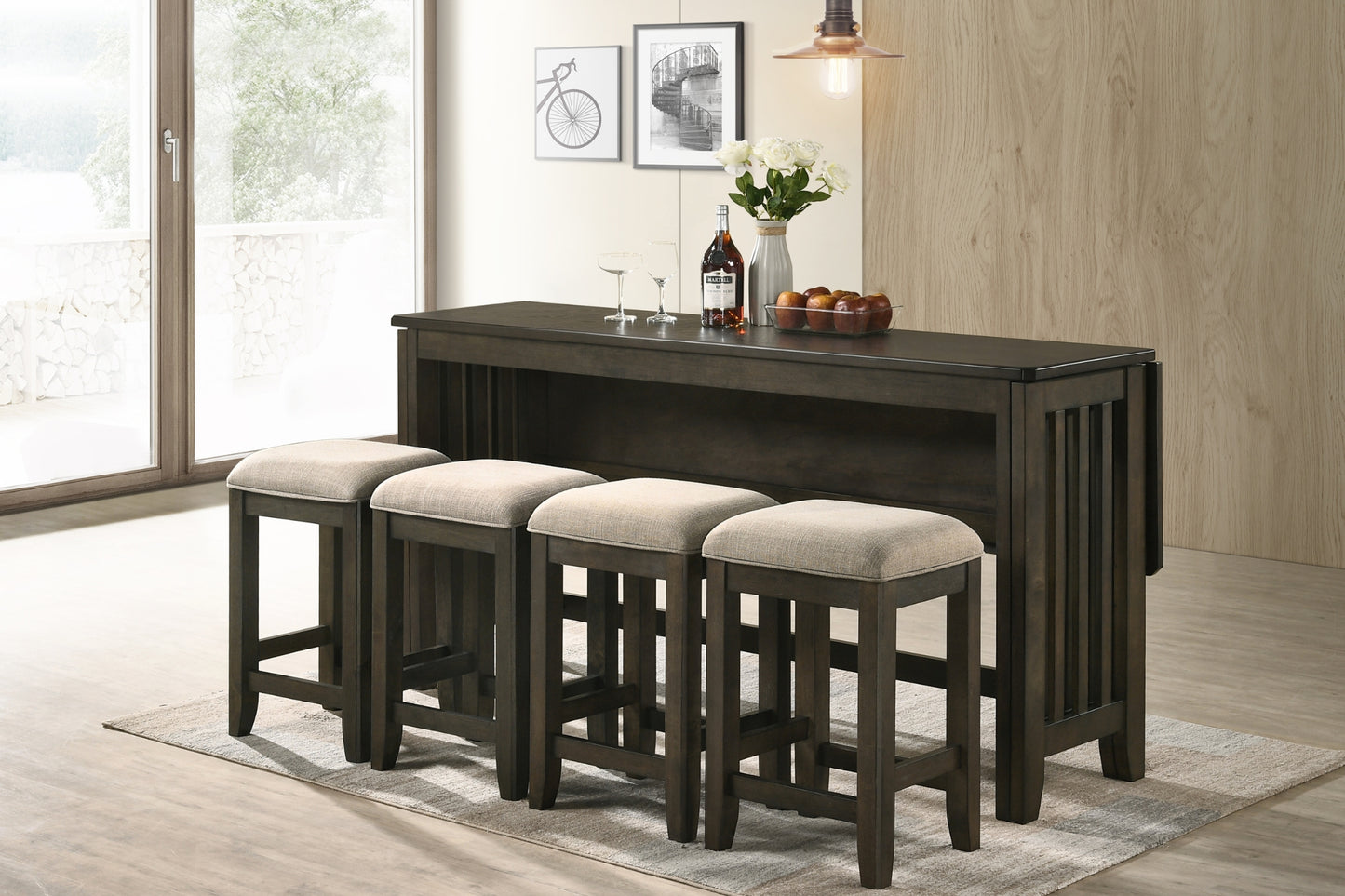 Lindsey 5-piece Counter Dining Set