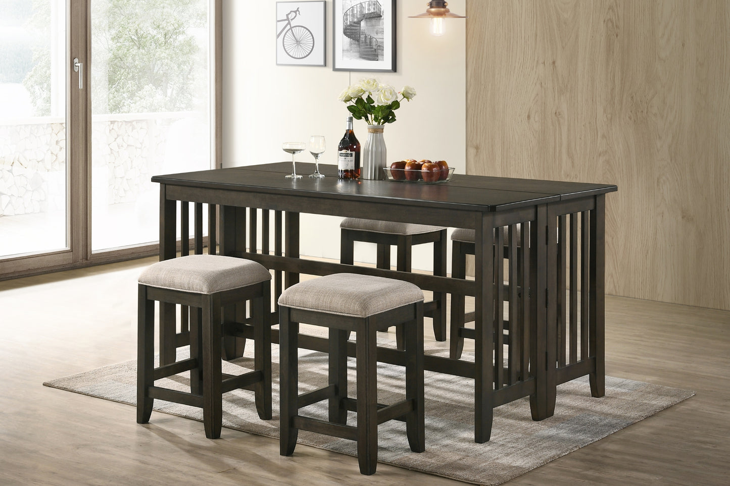 Lindsey 5-piece Counter Dining Set