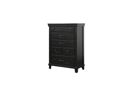 Spruce Creek 6-Drawer Chest- Black