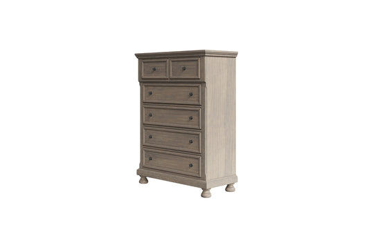 Prescott 6-Drawer Chest- Grey