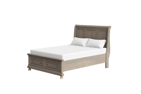 Prescott Storage Sleigh Bed- Grey