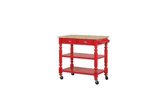 Payson Kitchen Cart- Red