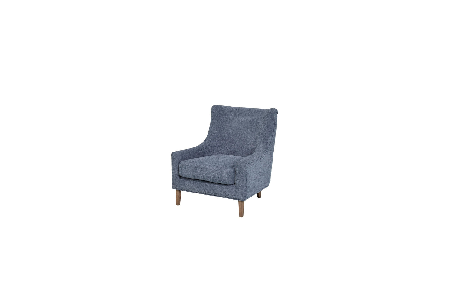 Elure Hi-Back Accent Chair- Sapphire