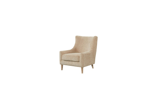 Elure Hi-Back Accent Chair- Caramel