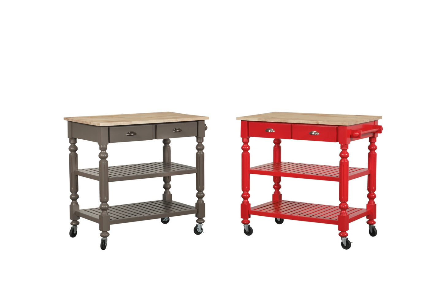 Payson Kitchen Cart- Red