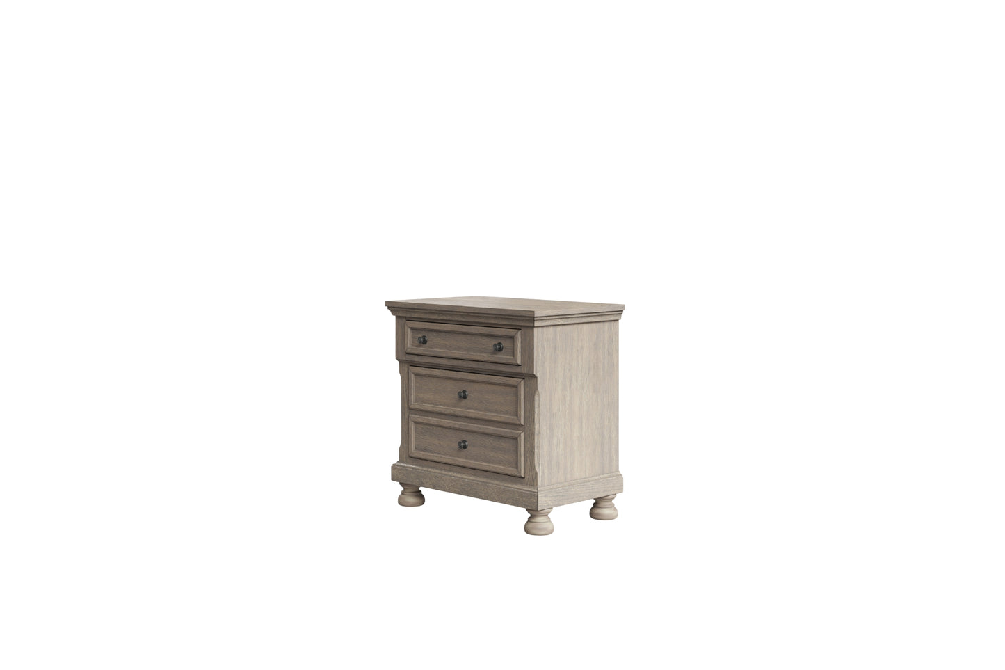 Prescott 2-Drawer Nightstand- Grey