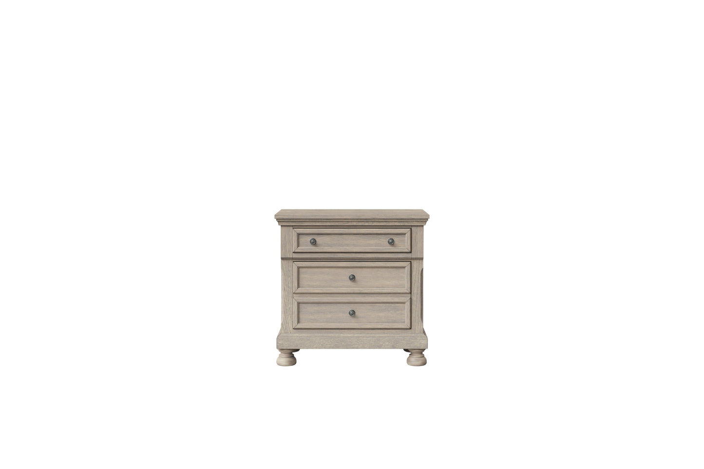 Prescott 2-Drawer Nightstand- Grey