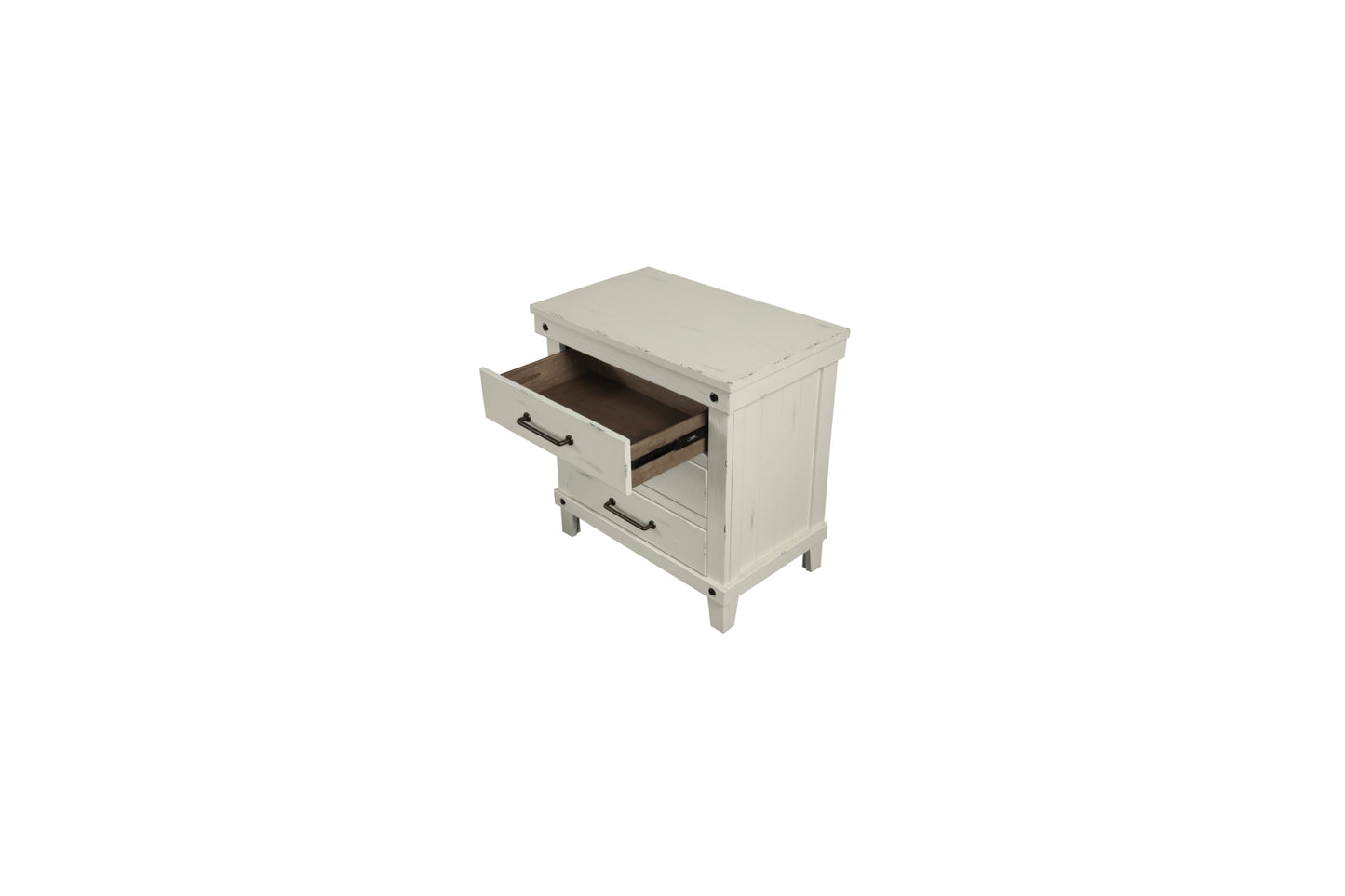 Spruce Creek 3-Drawer Nightstand- White