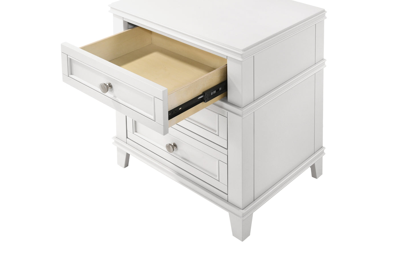 Nova 3-Drawer Nightstand- White