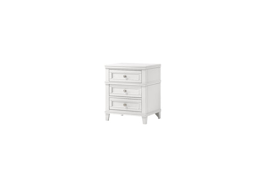 Nova 3-Drawer Nightstand- White