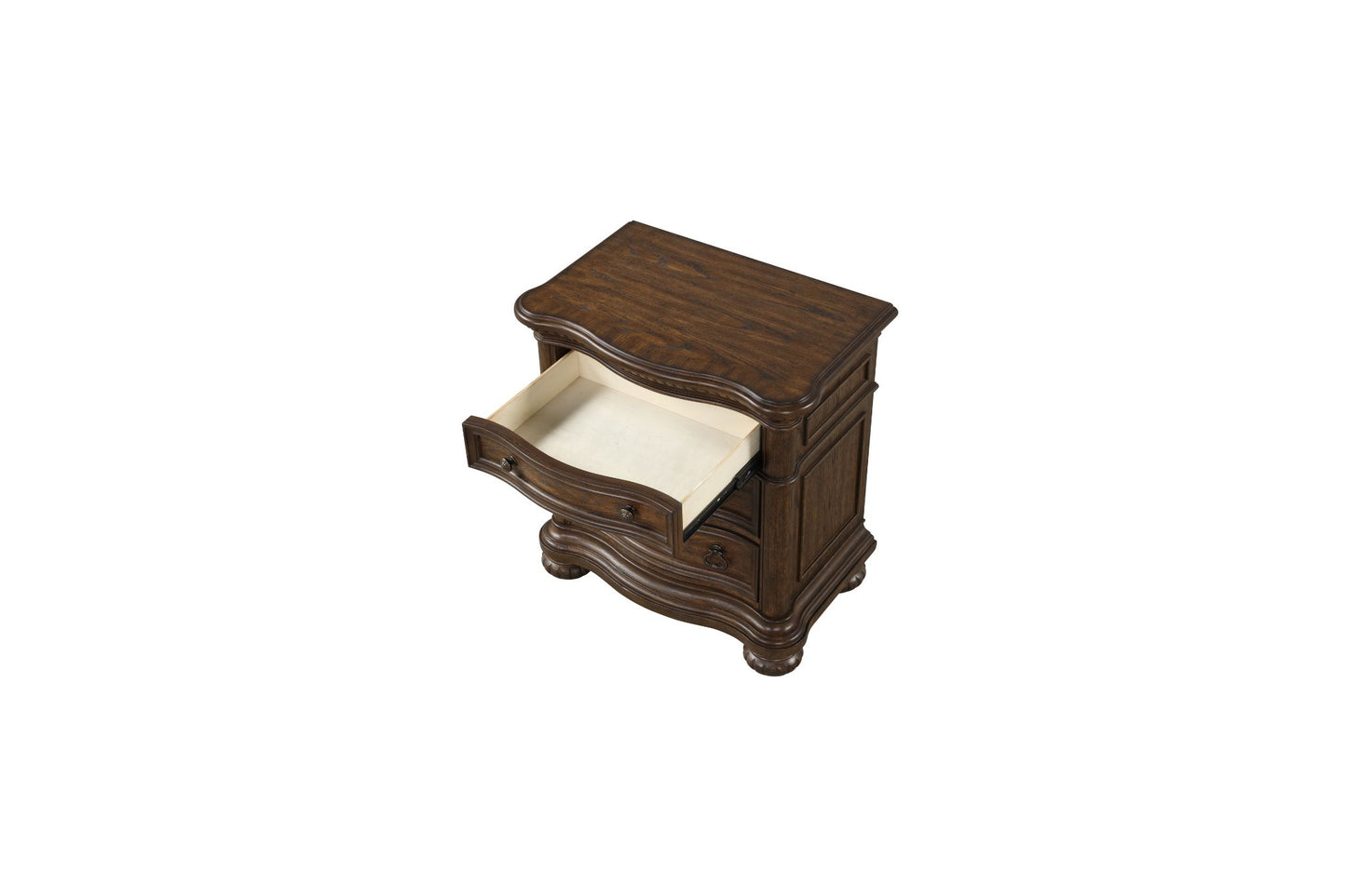 Tuscany 3-Drawer Nightstand with Wooden Top