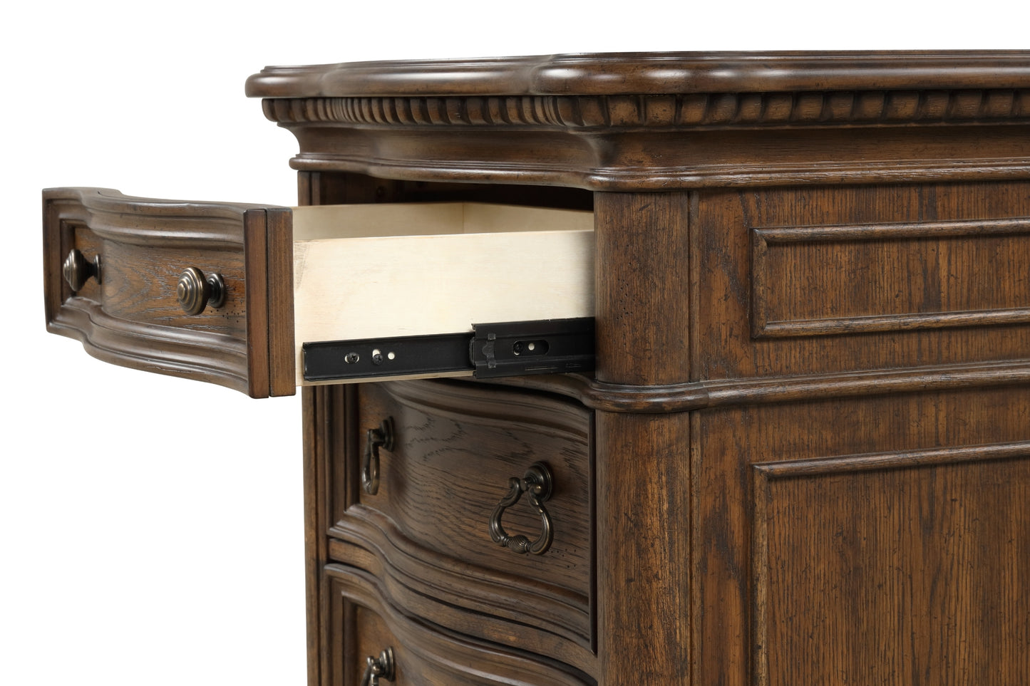 Tuscany 3-Drawer Nightstand with Wooden Top